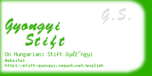 gyongyi stift business card